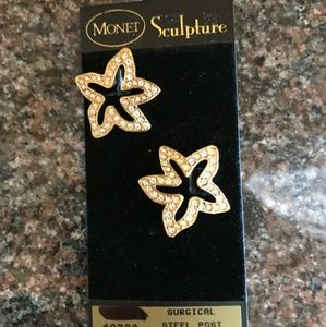 Monet Gold Earrings steel post